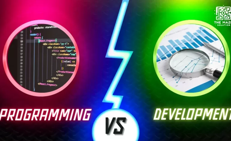 programming vs coding vs development