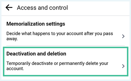 how to delete a facebook account